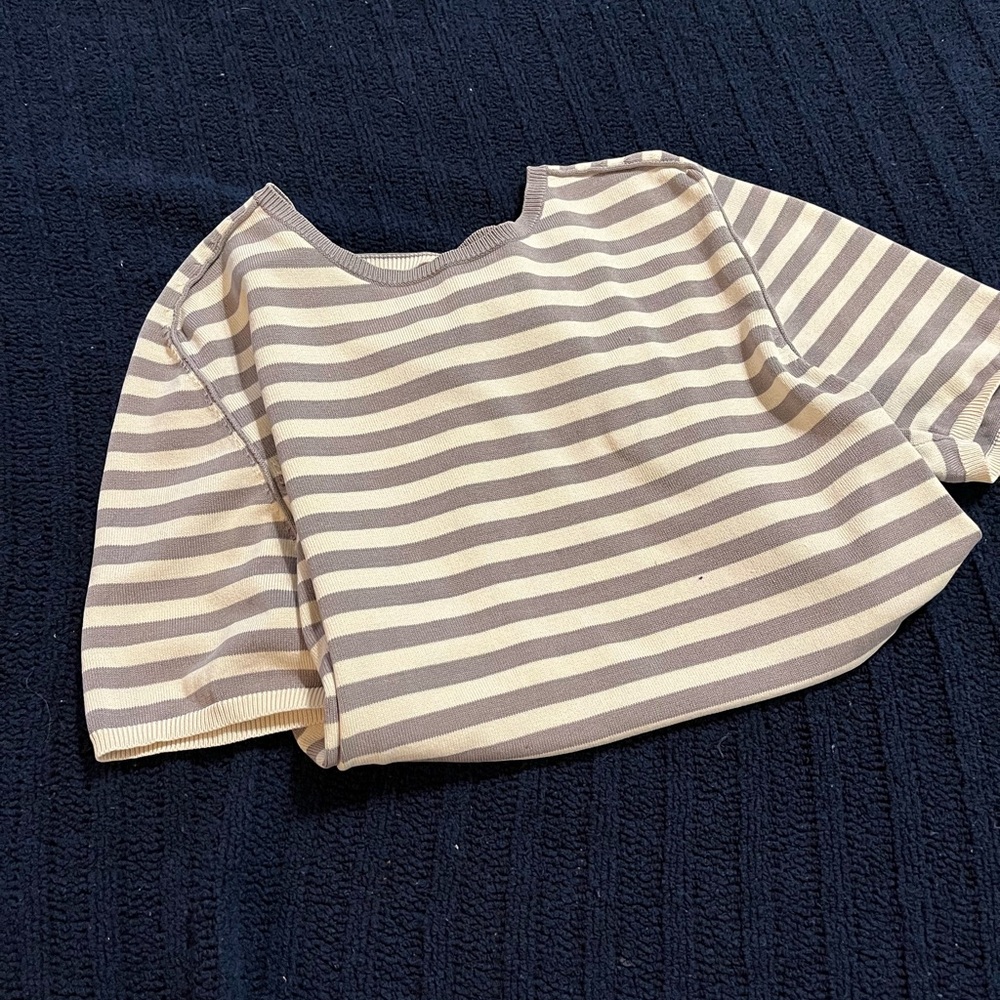 Talbots ribbed crewneck tee has the feel of luxury